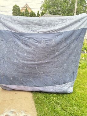Better Homes And Gardens Dusty Blue Embroidered Quilt